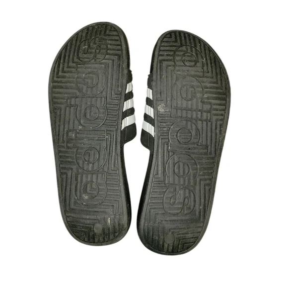 Adidas unisex slides. Black & White size 11 - Picture 2 of 4